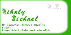 mihaly michael business card